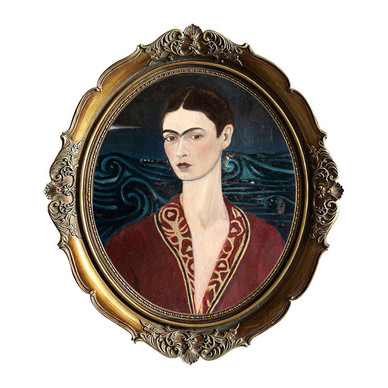 Frida Round Vintage Decorative Painting W1579 – view 2