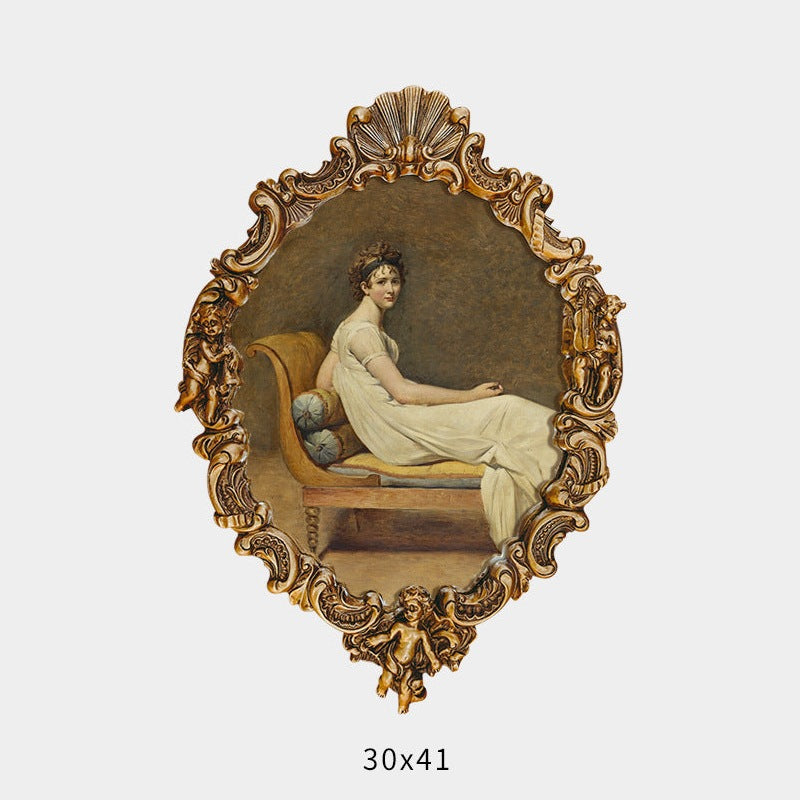 Madame Recamier Round Vintage Decorative Painting W1580 – view 3