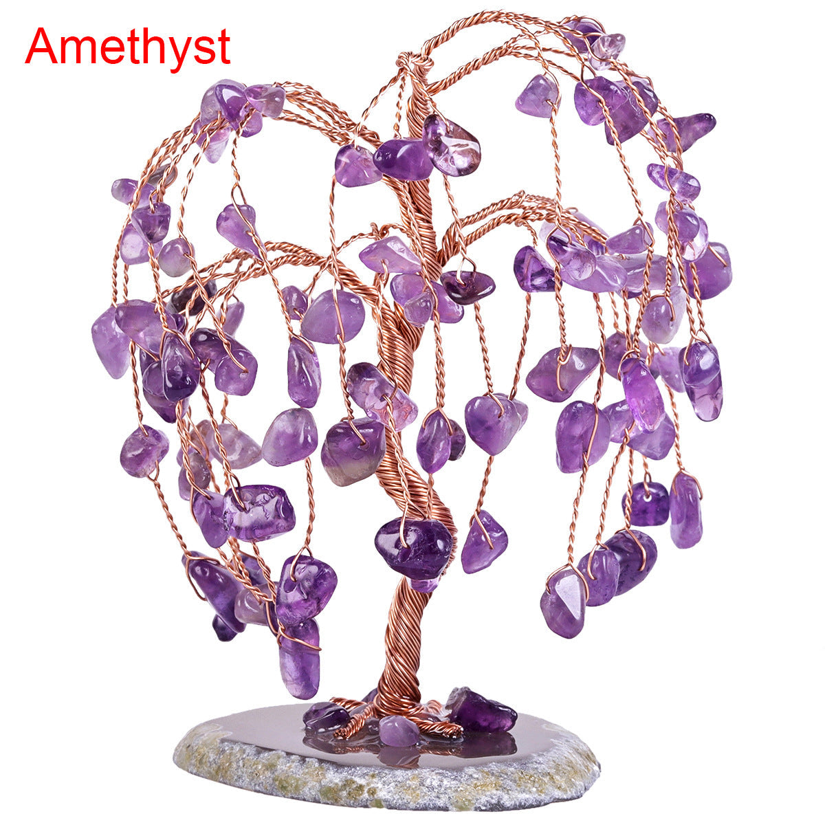 Natural Stone Fortune Tree Ornament W1644
