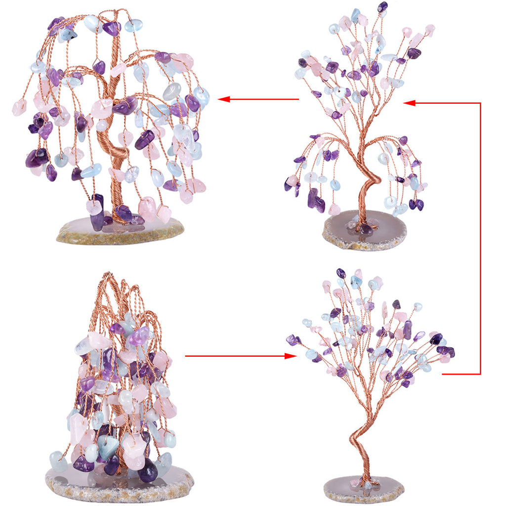 Natural Stone Fortune Tree Ornament W1644