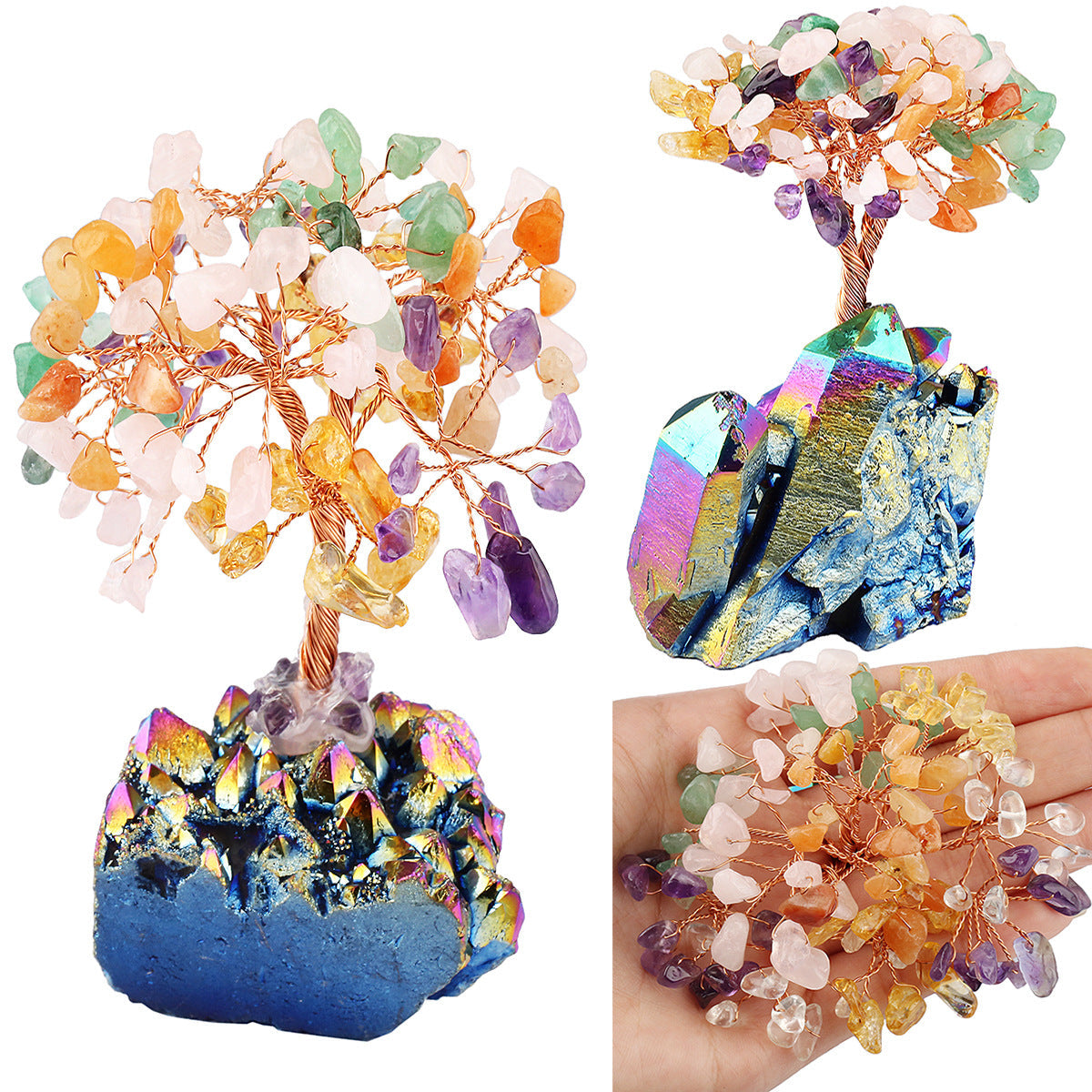 Natural Stone Fortune Tree Ornament W1646