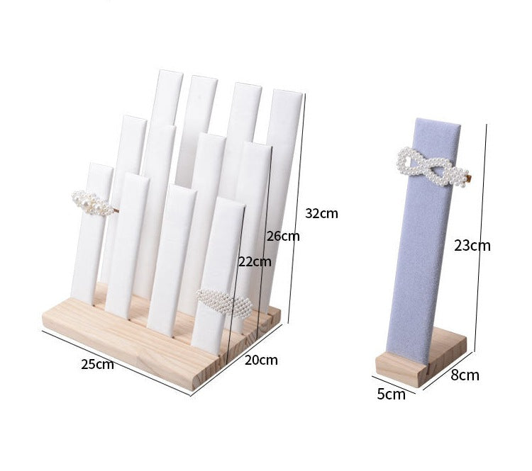 Accessories Wooden Three Rows Display Stand W1657 – view 3