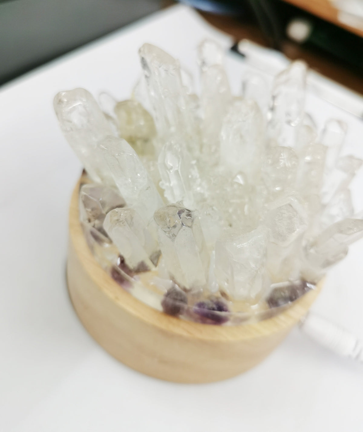 Irregular Clear Quartz LED Light Display W1669 – view 3