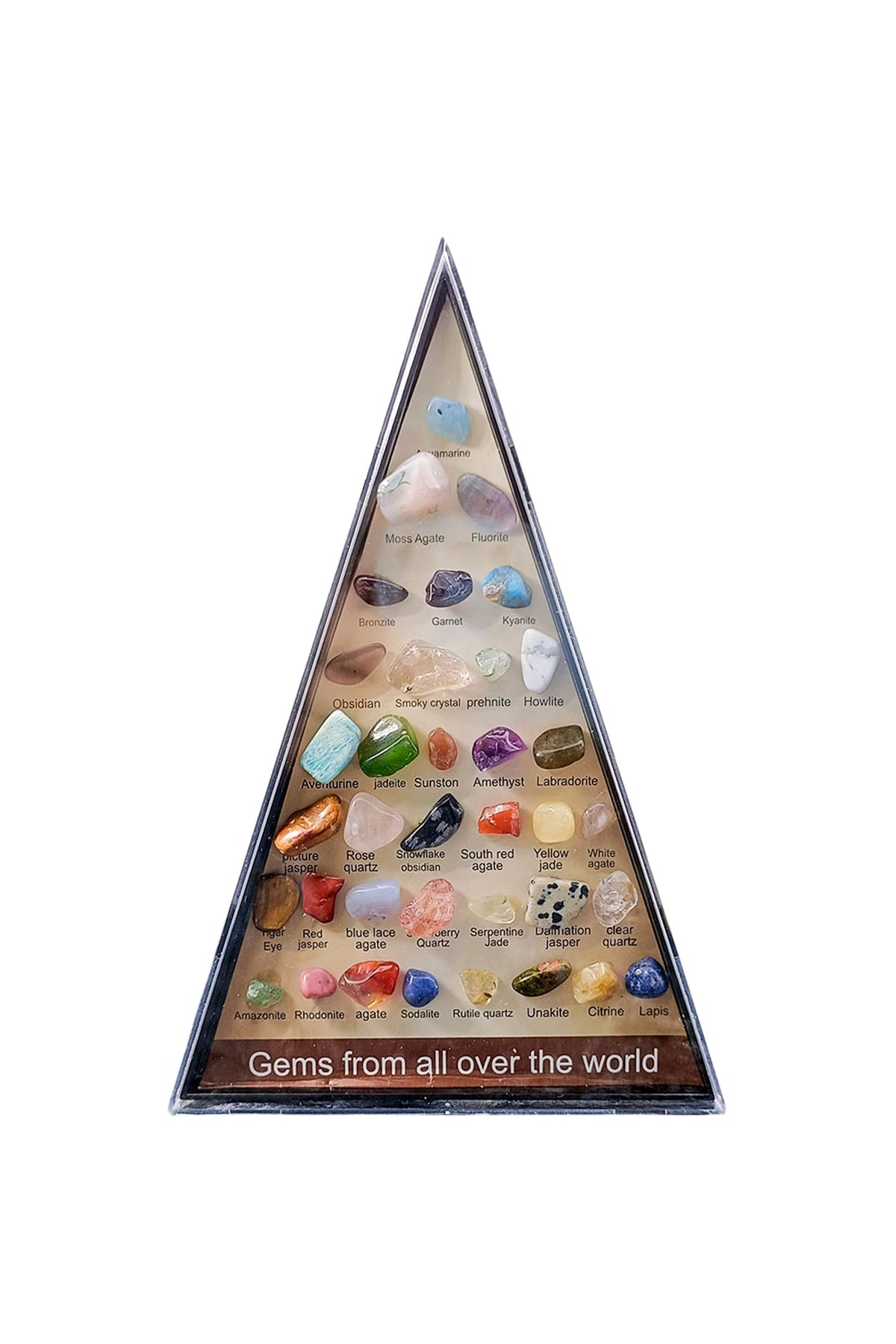 36 kinds of Ore Natural Stone Triangle Ornament W1693
