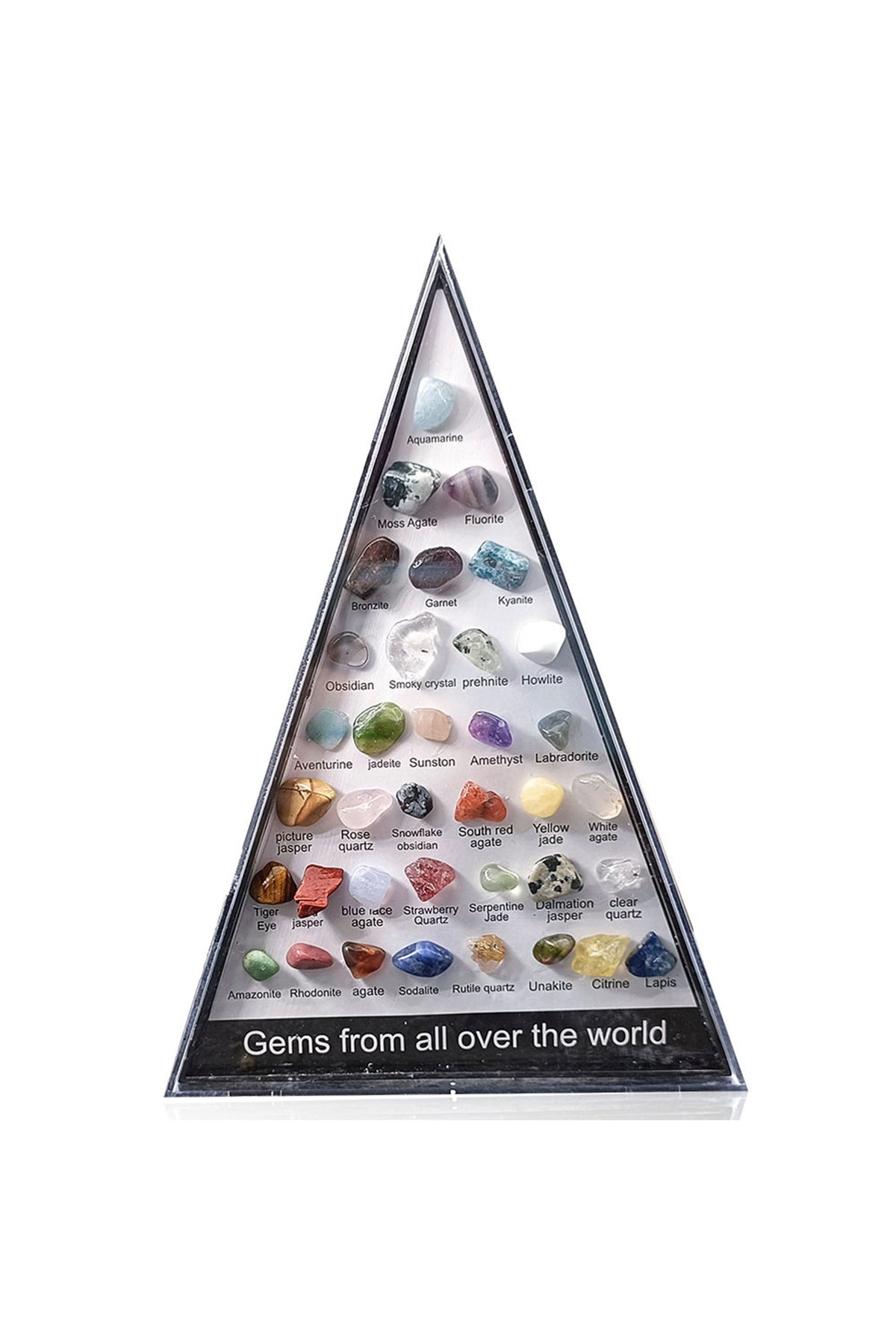 36 kinds of Ore Natural Stone Triangle Ornament W1693