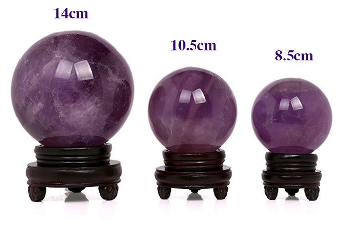 8 CM Amethyst Stone Ball Ornament W1694 – view 5