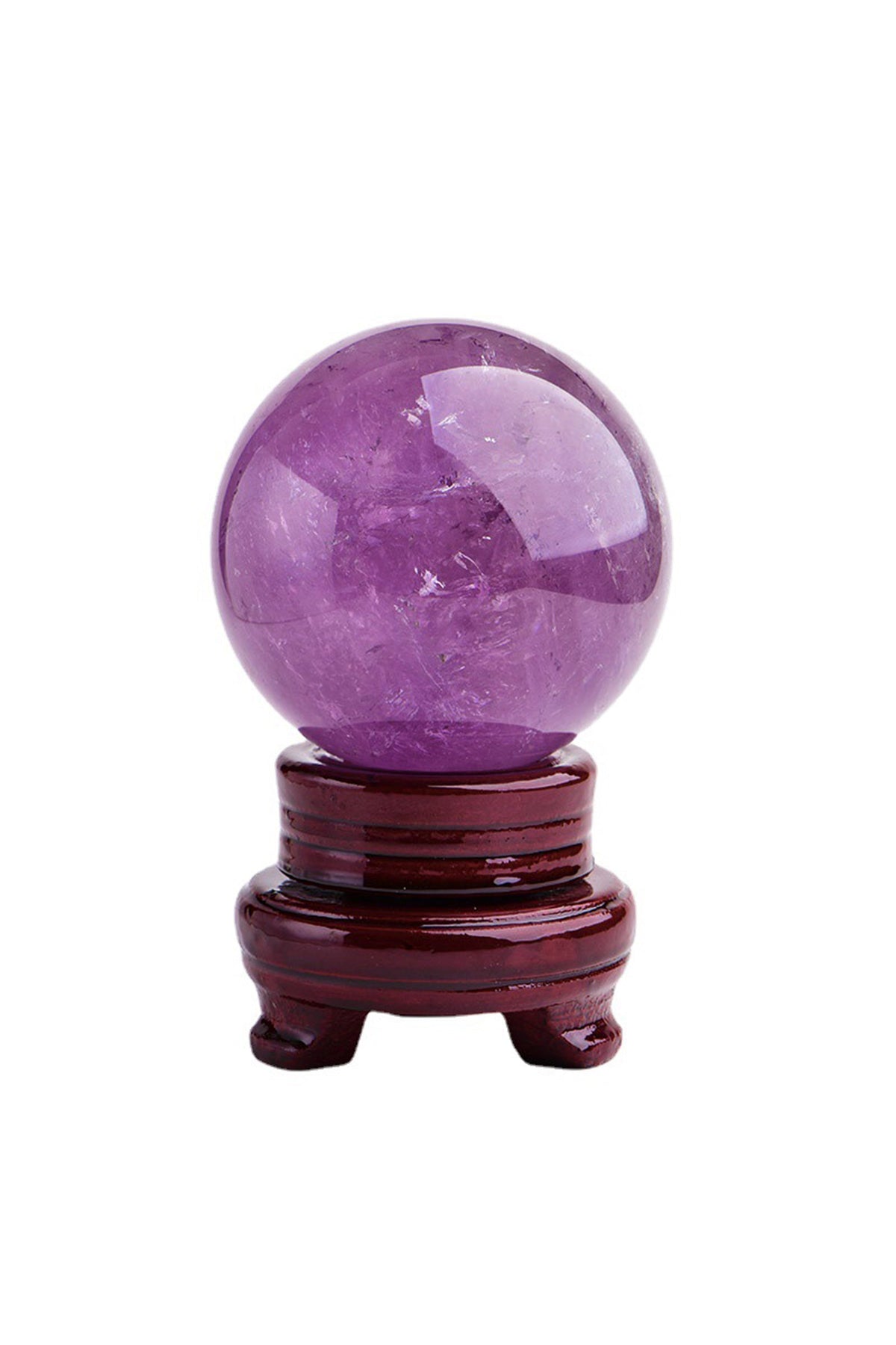 8 CM Amethyst Stone Ball Ornament W1694
