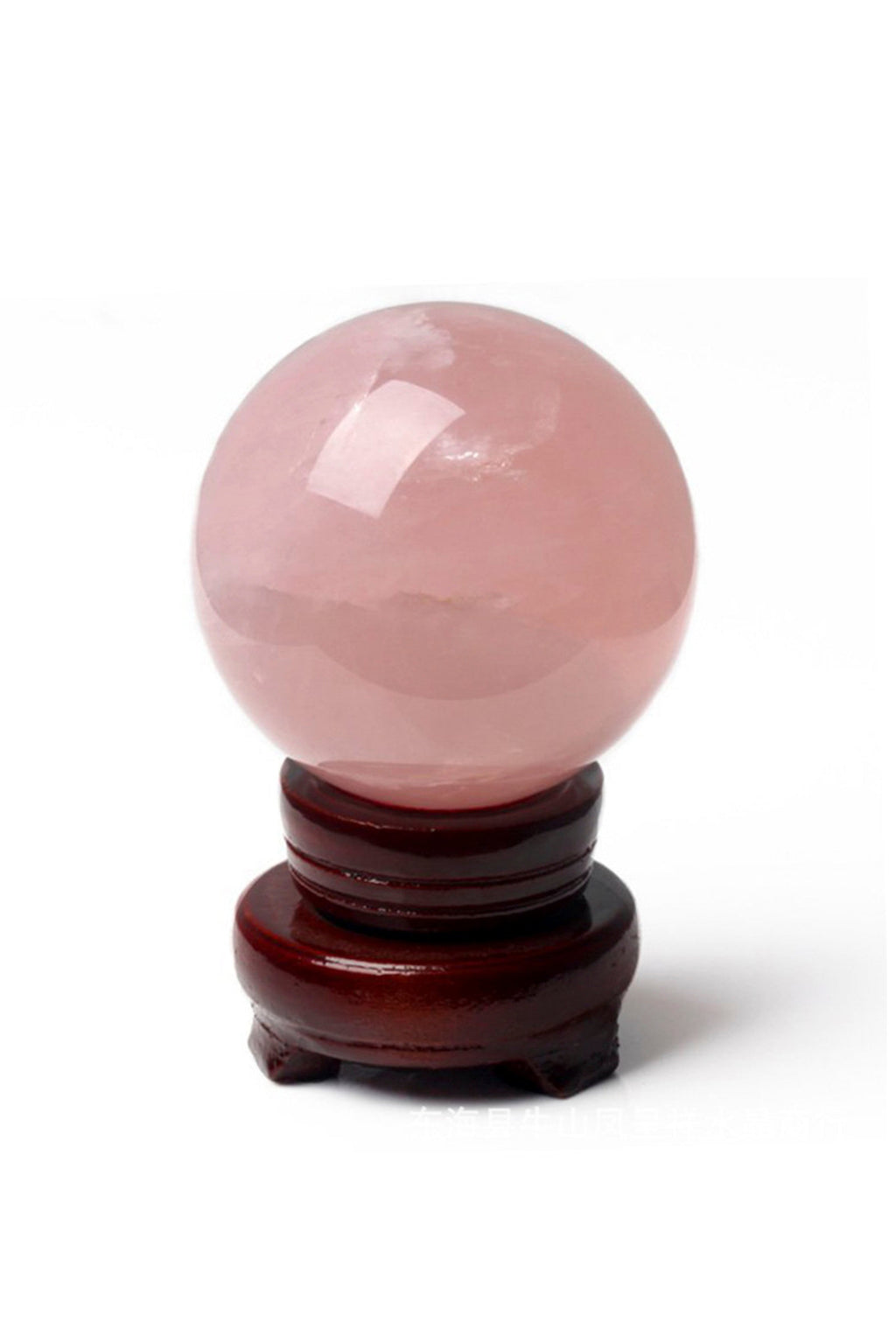 12 CM Rose Quartz Stone Ball Ornament W1698