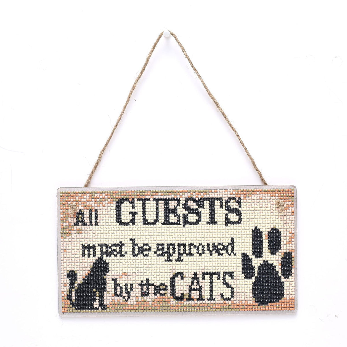 Cat Patten DIY Doorplate W1706