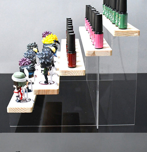 5 Floor Wooden Acrylic Display W1737