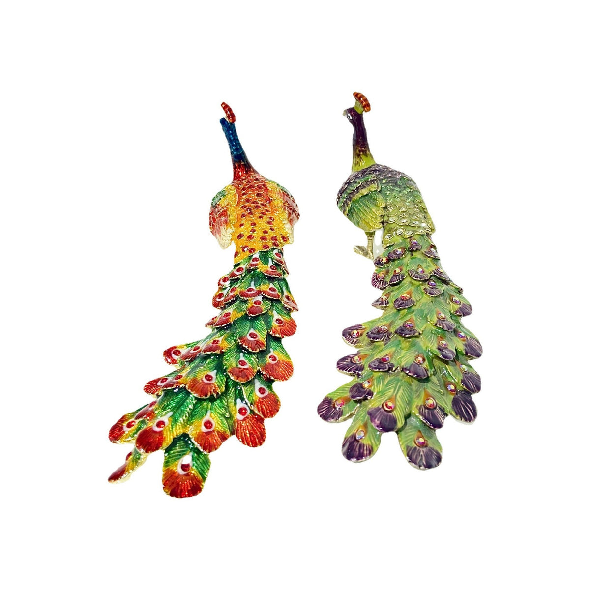 Peacock Alloy Enamel Jewelry Box Ornament W1775 – view 4