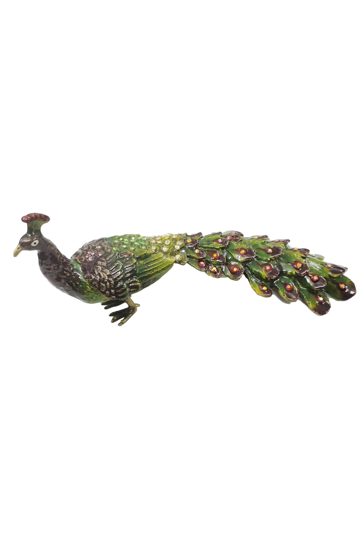 Peacock Alloy Enamel Jewelry Box Ornament W1775 – view 3