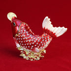 Money Spitting Goldfish Alloy Enamel Jewelry Box W1777