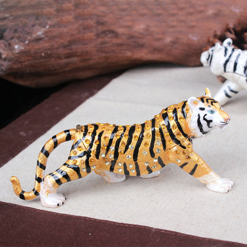 Tiger Alloy Enamel Jewelry Box Ornament W1778 – view 4