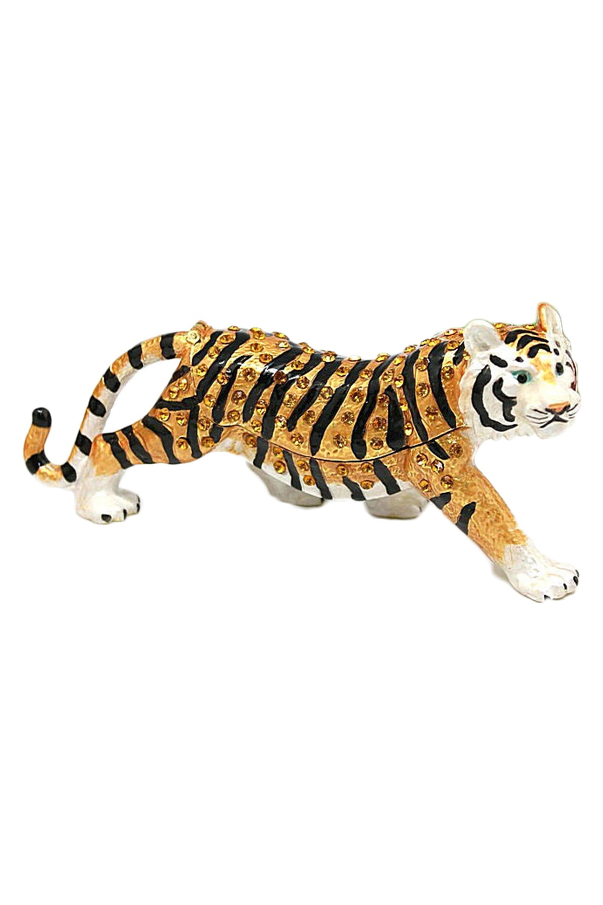 Tiger Alloy Enamel Jewelry Box Ornament W1778