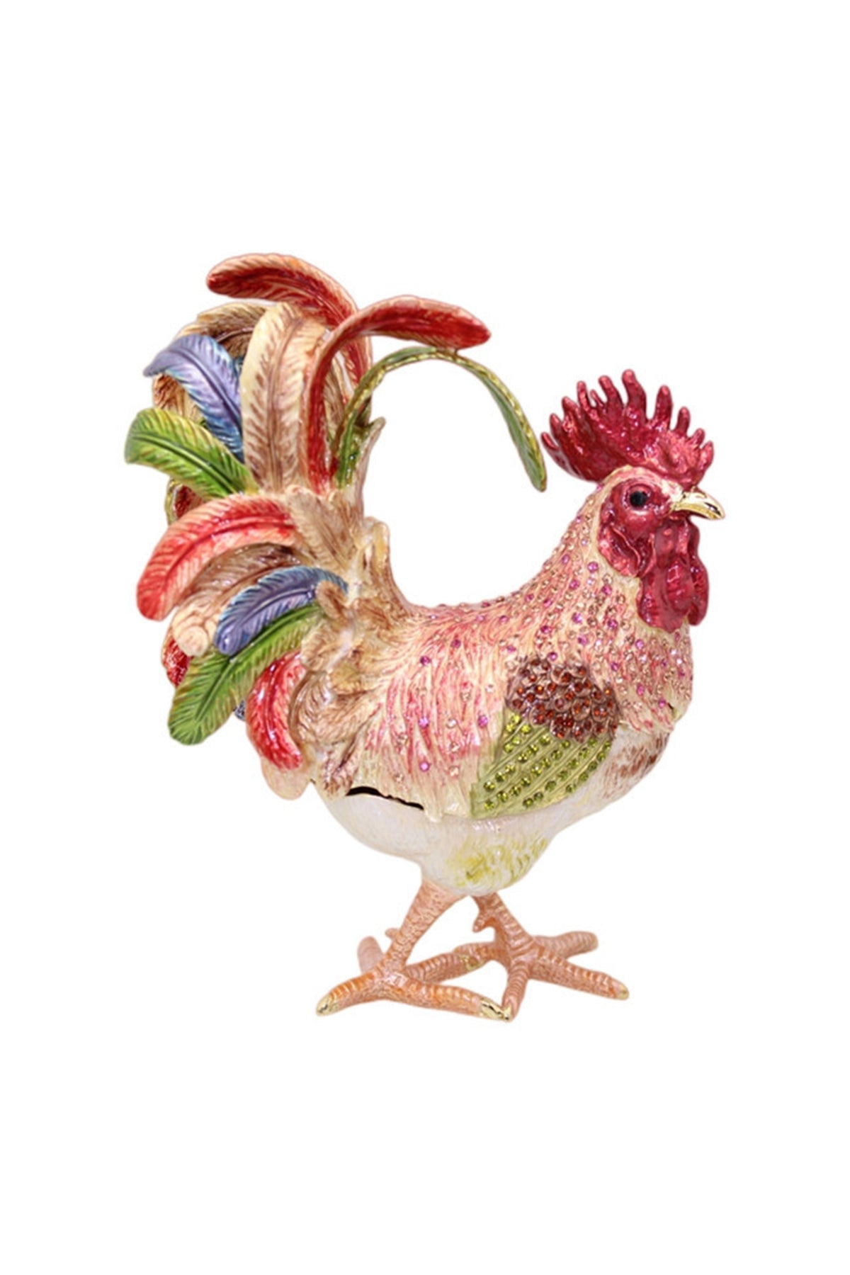 Rooster Alloy Enamel Jewelry Box Ornament W1782 – view 13