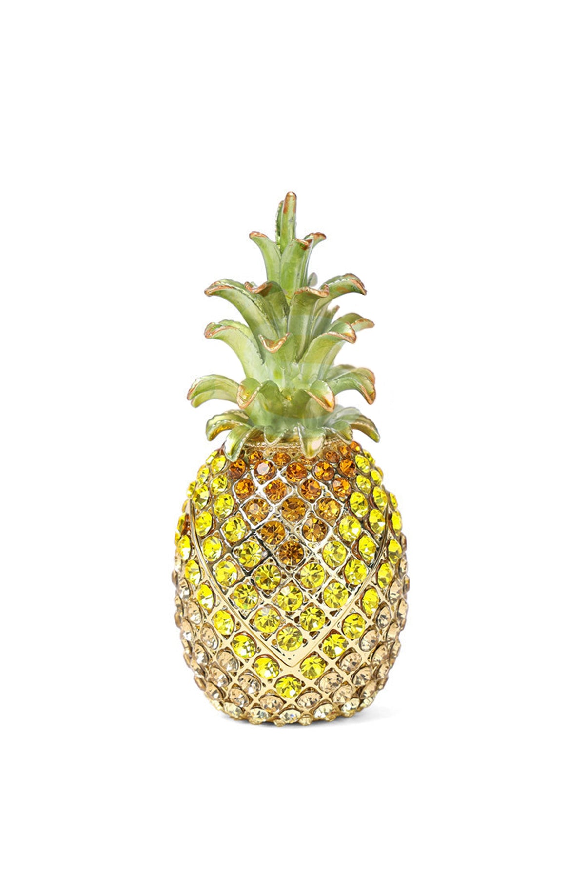 Pineapple Rhinestone Enamel Jewelry Box Ornament W1784