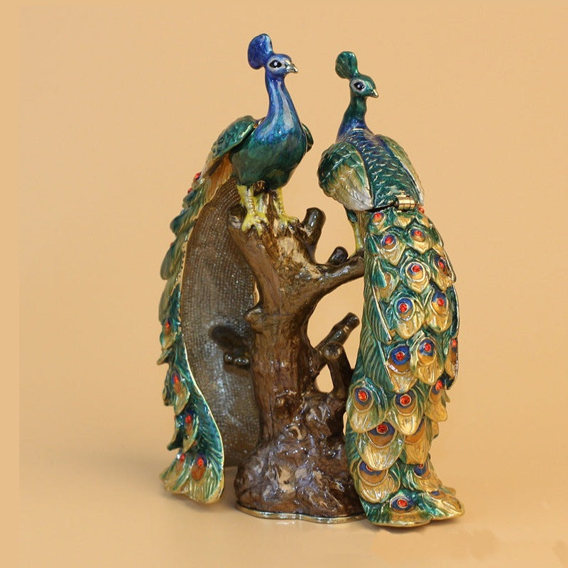 Two Peacock Alloy Ornaments W1786 – view 2