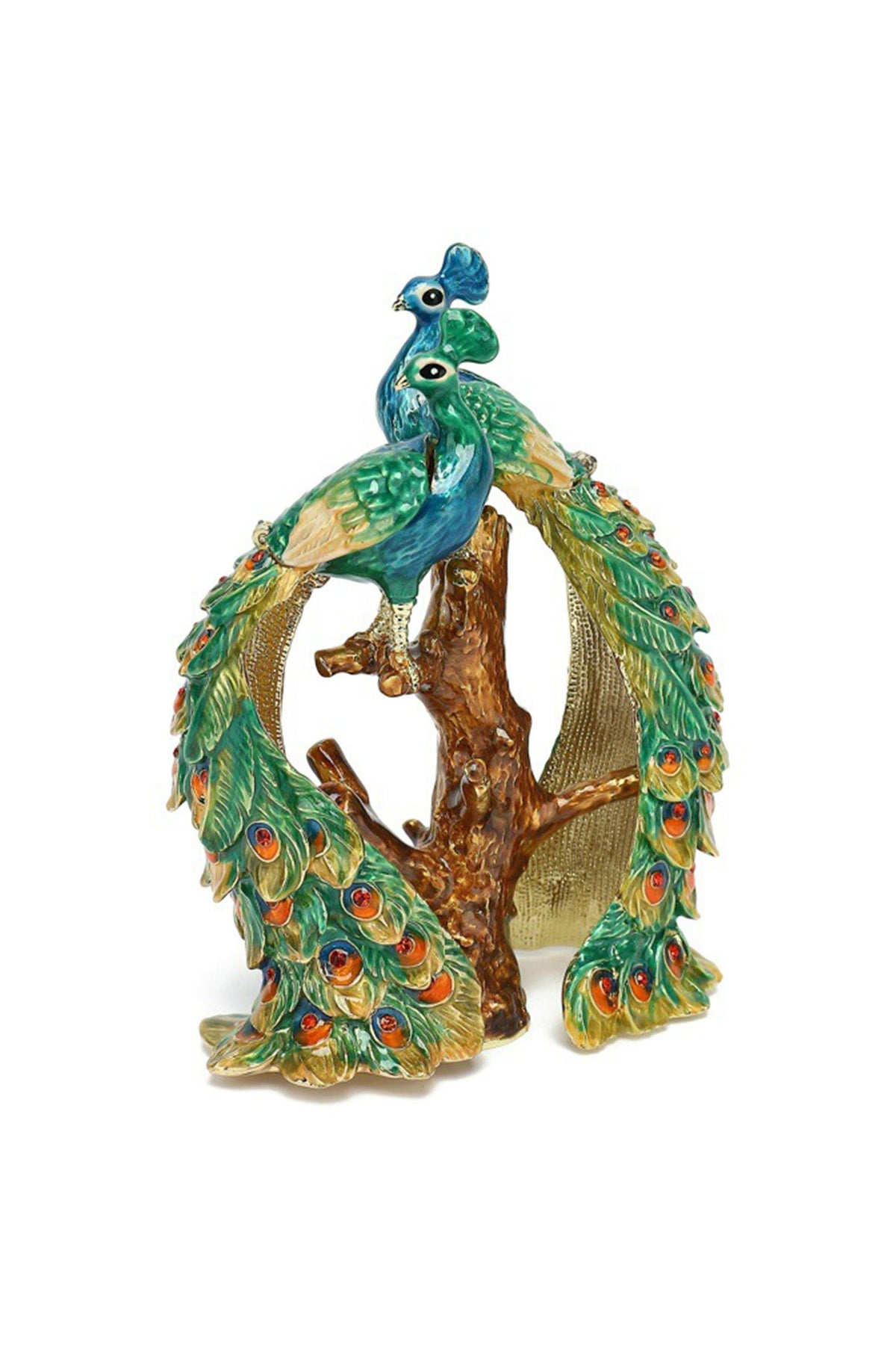 Two Peacock Alloy Ornaments W1786