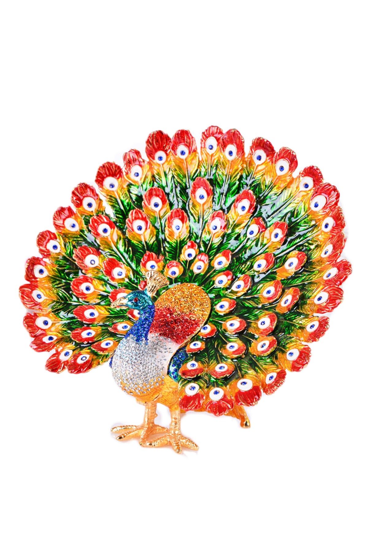 Peacock Rhinestone Jewelry Box Ornaments W1795 – view 5