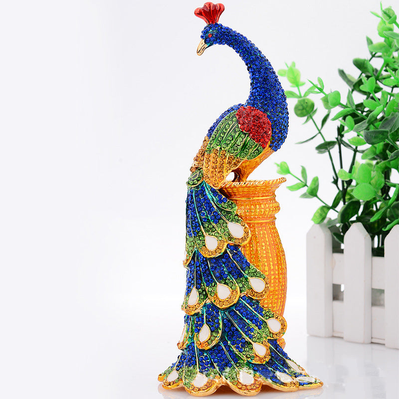 Peacock Rhinestone Jewelry Box Ornaments W1797 – view 7
