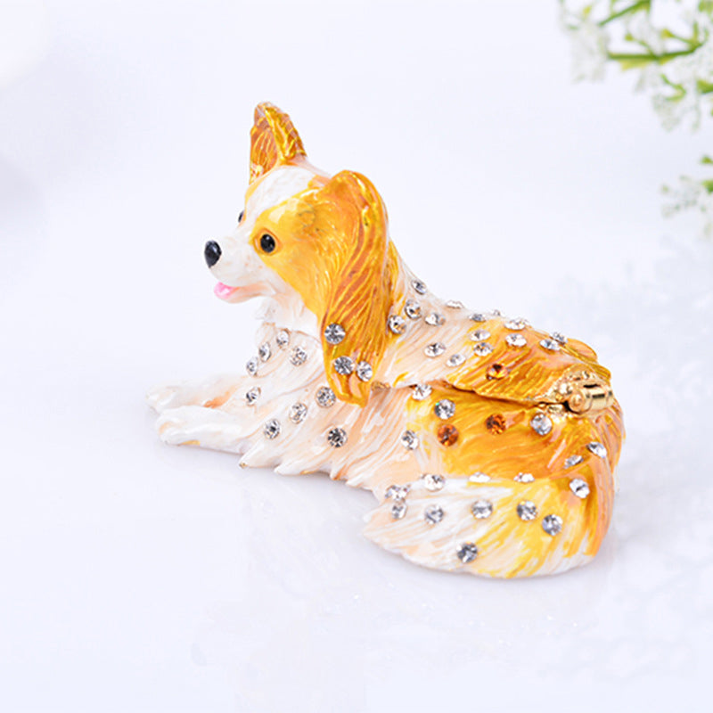 Dog Rhinestone Jewelry Box Ornaments W1799 – view 4