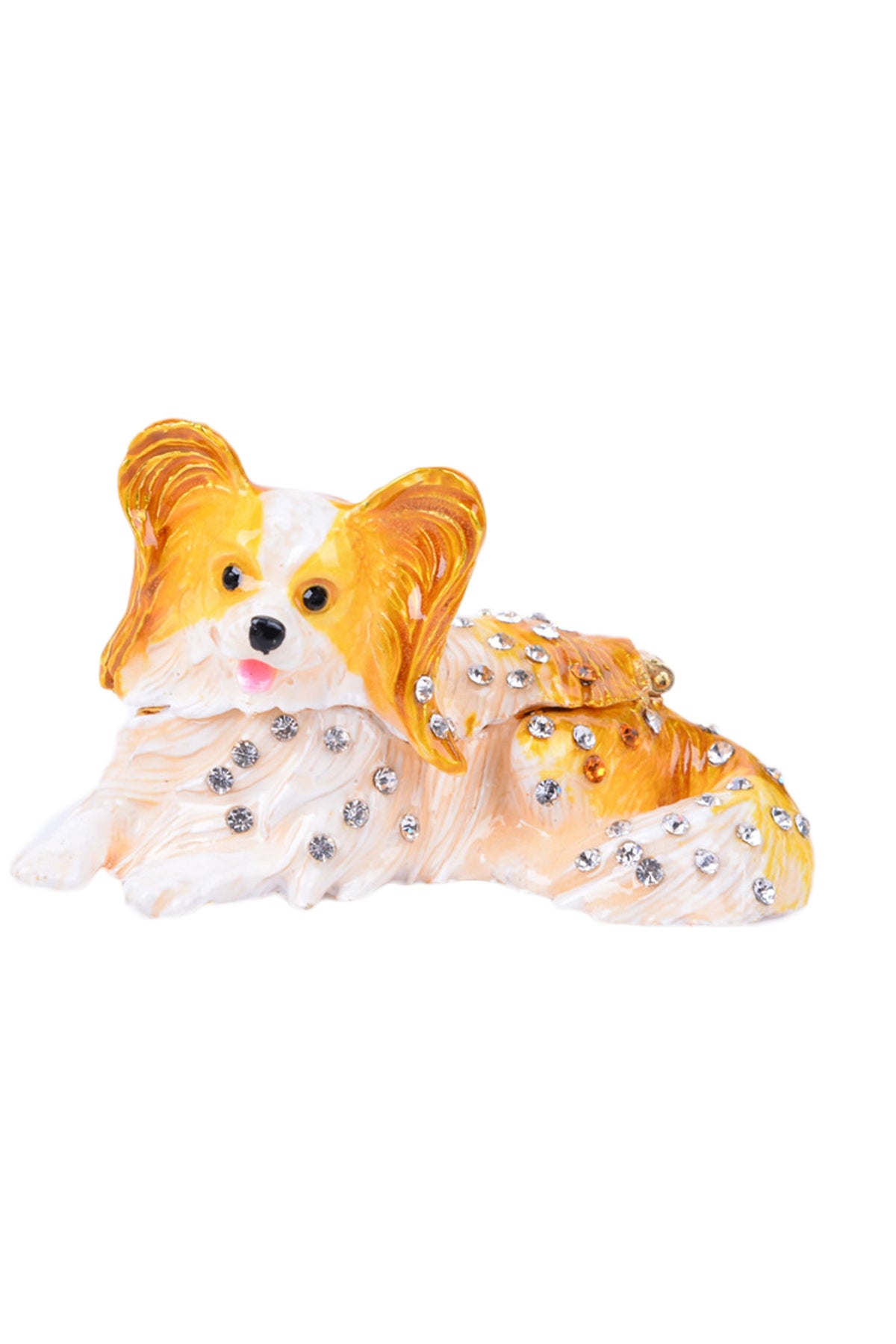 Dog Rhinestone Jewelry Box Ornaments W1799