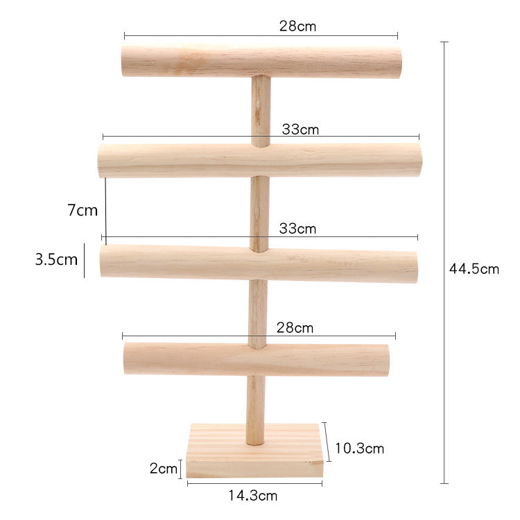 Vertical Flower-layer Bracelet Wooden Display W1830 – view 2