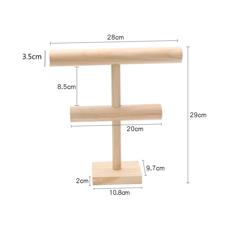 Vertical Double-layer Bracelet Wooden Display W1831 – view 2