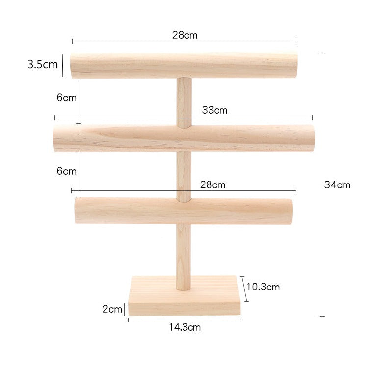 Vertical Three-layer Bracelet Wooden Display W1832 – view 2