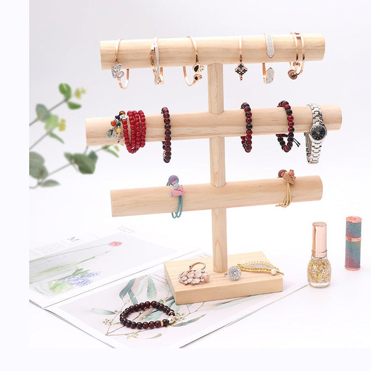 Vertical Three-layer Bracelet Wooden Display W1832 – view 4
