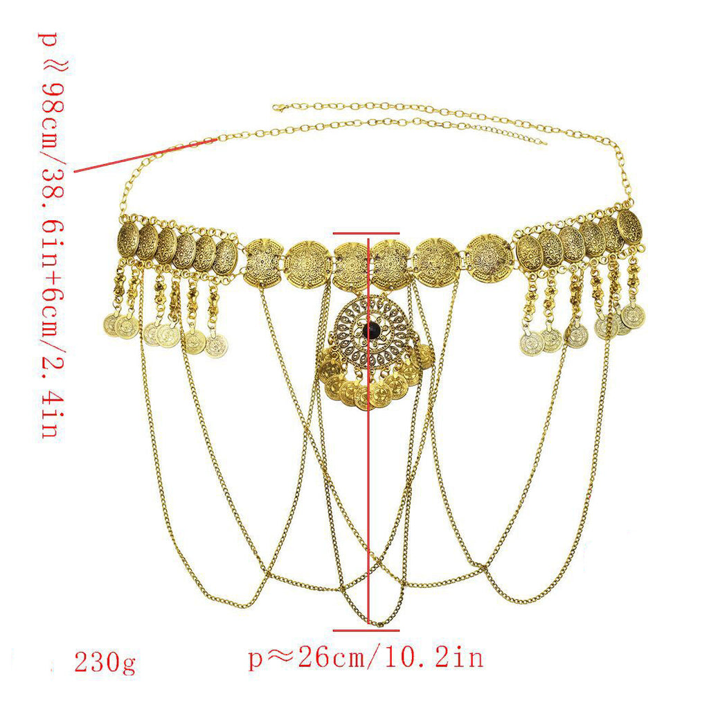 Coins Tassel Waist Chains WA0044
