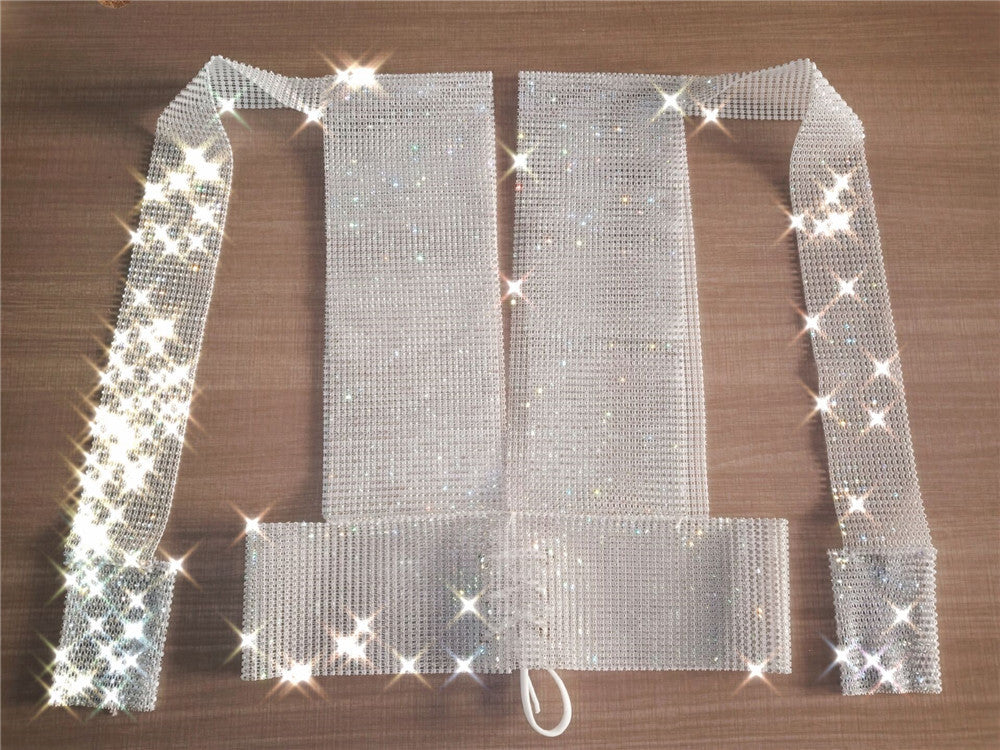 Rhinestone Deep V Top WA0095