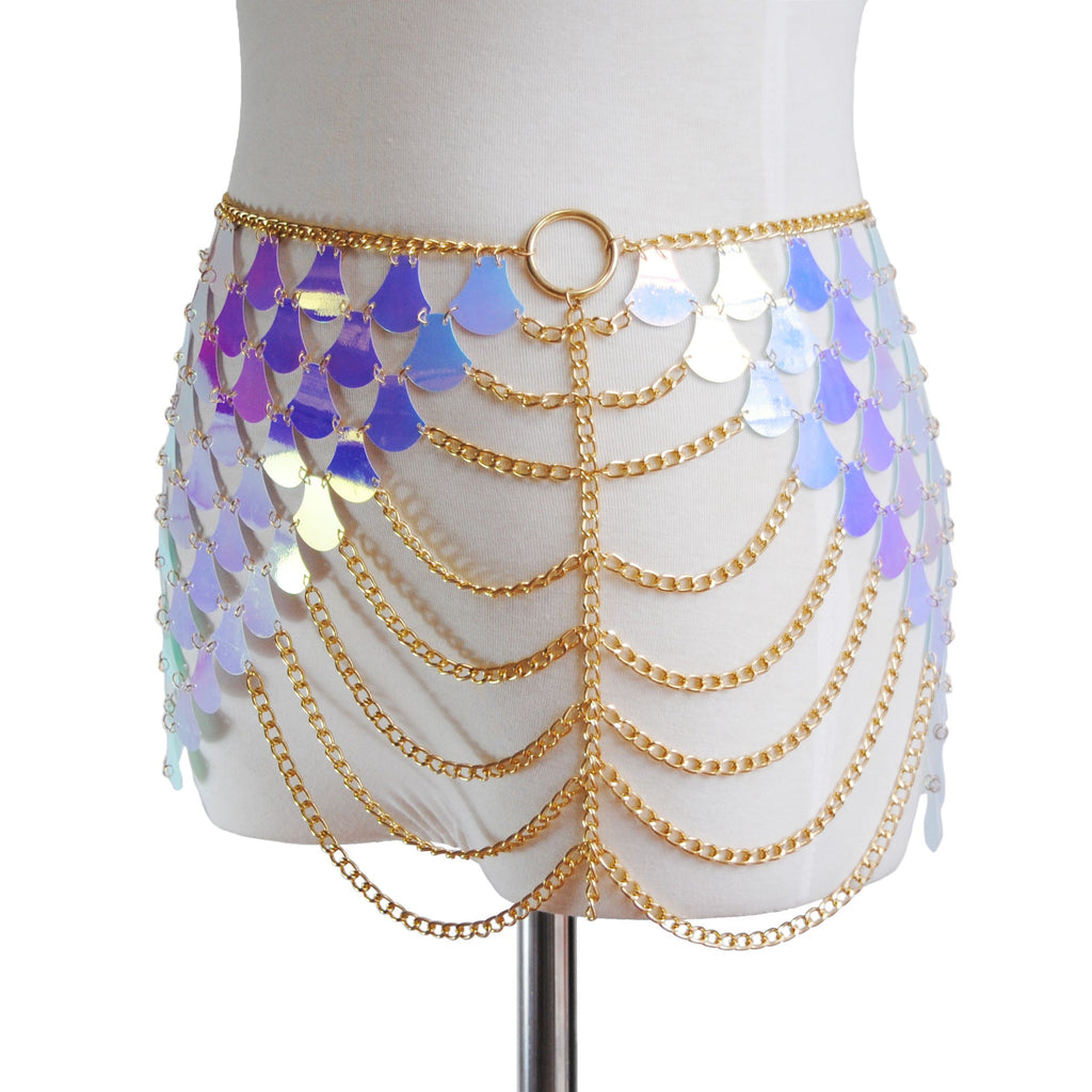 Scales Sequin Skirt Waist Chain WA0119