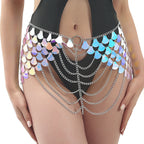 Scales Sequin Skirt Waist Chain WA0119