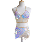 Scales Sequin Skirt Waist Chain WA0119
