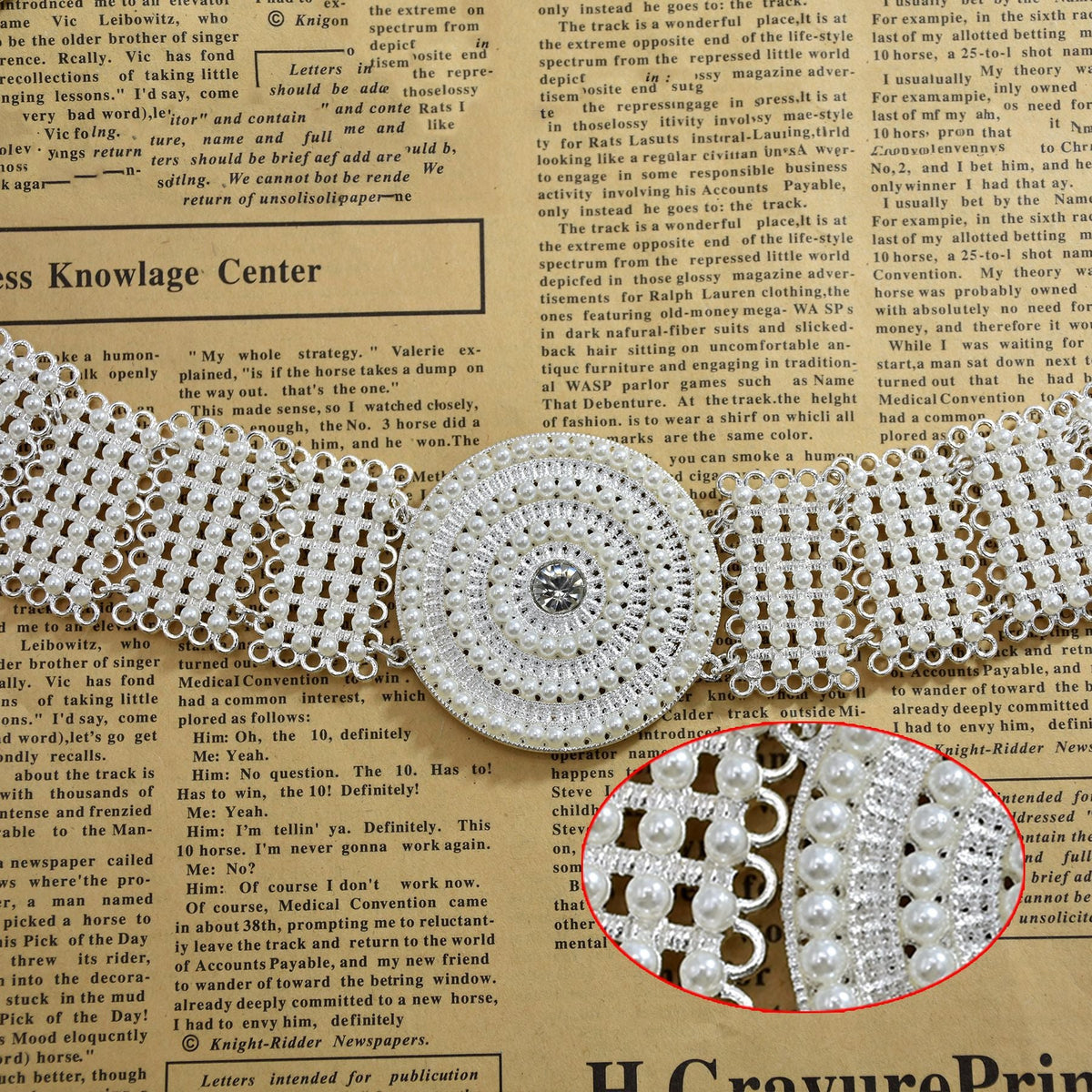 Pearl Alloy Chain Waist Chain WA0165 – view 4