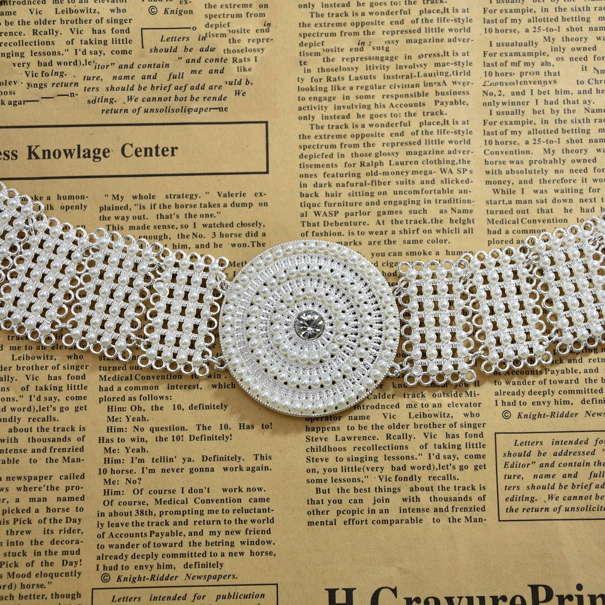 Pearl Alloy Chain Waist Chain WA0165 – view 5
