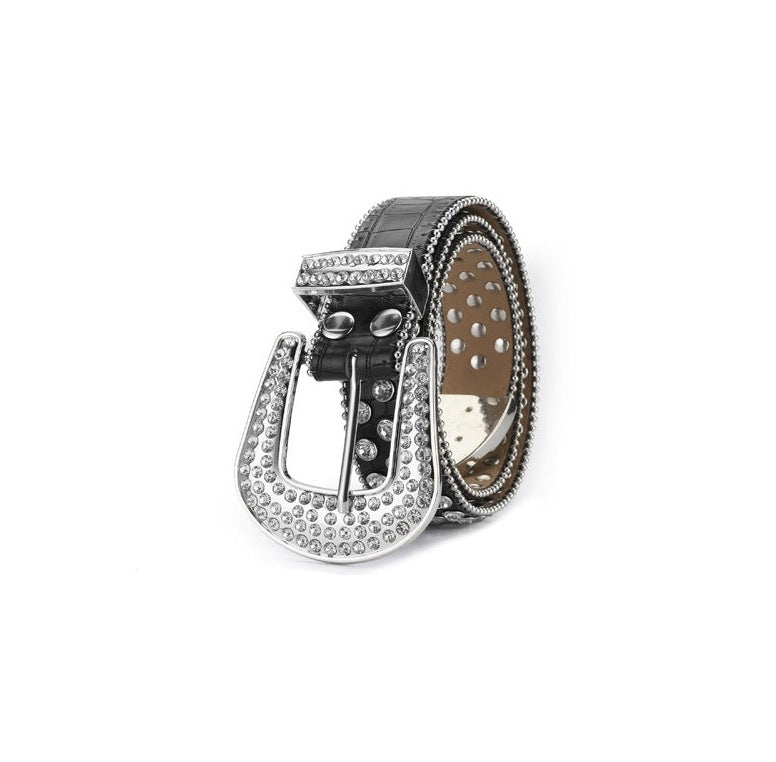 Punk Rhinestone Rivet Leather Belt WA0181-115CM – view 5