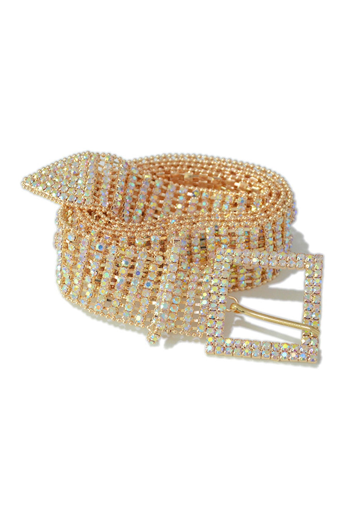 Square Buckle Rhinestone Belt WA0183 – view 2