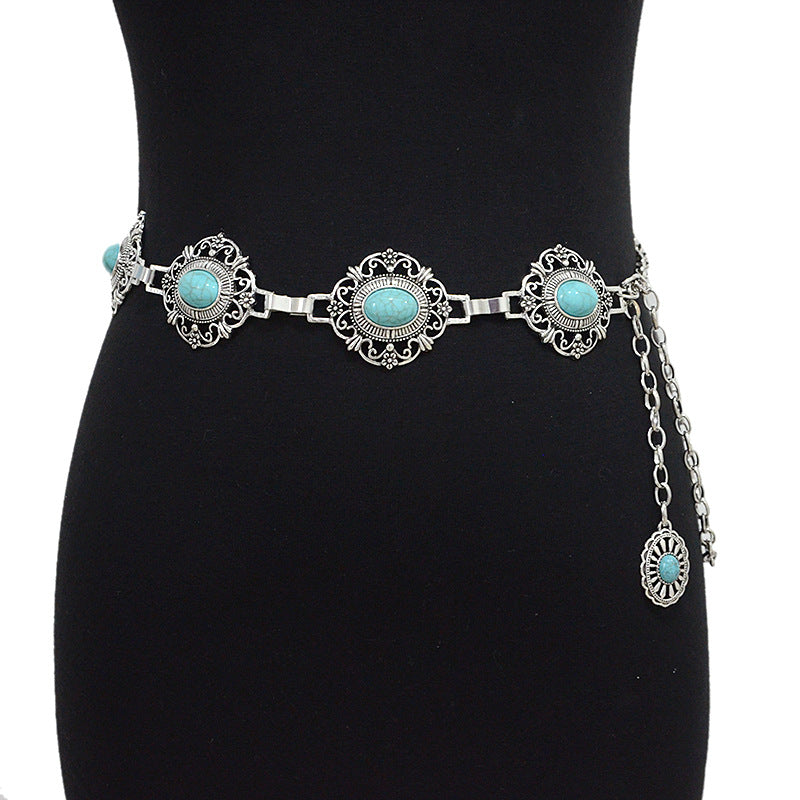 Floral Turquoise Waist Chains WA0186 – view 2