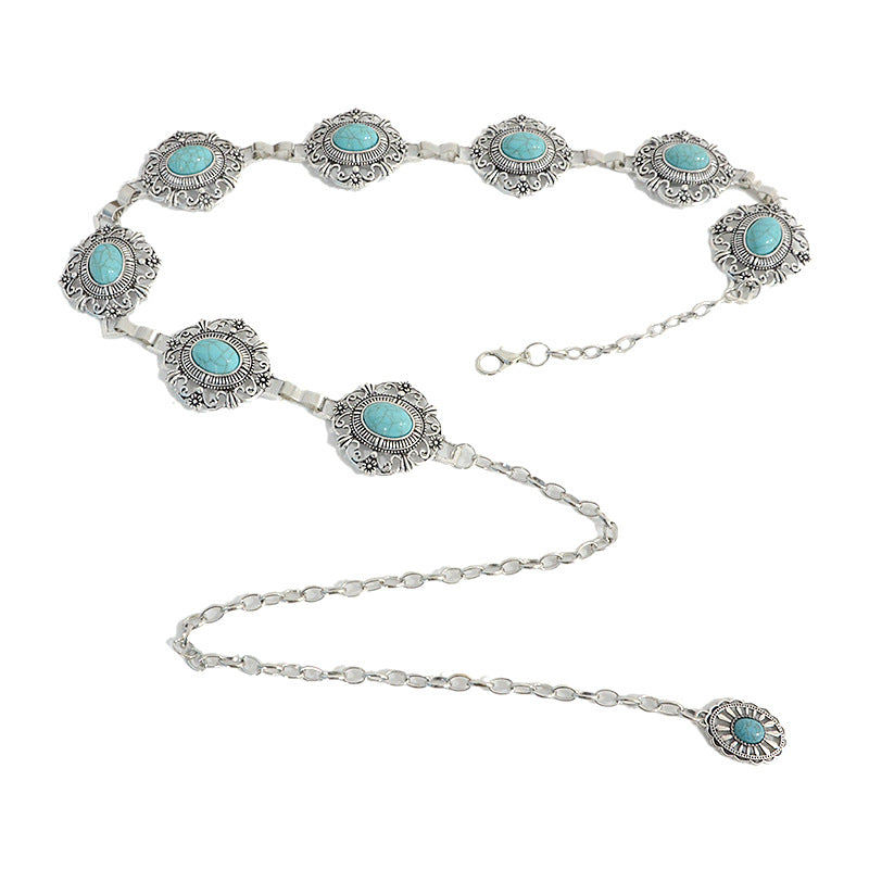 Floral Turquoise Waist Chains WA0186 – view 3