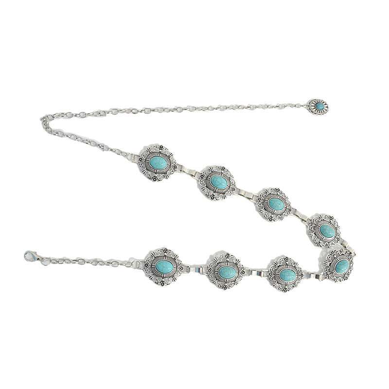 Floral Turquoise Waist Chains WA0186 – view 4