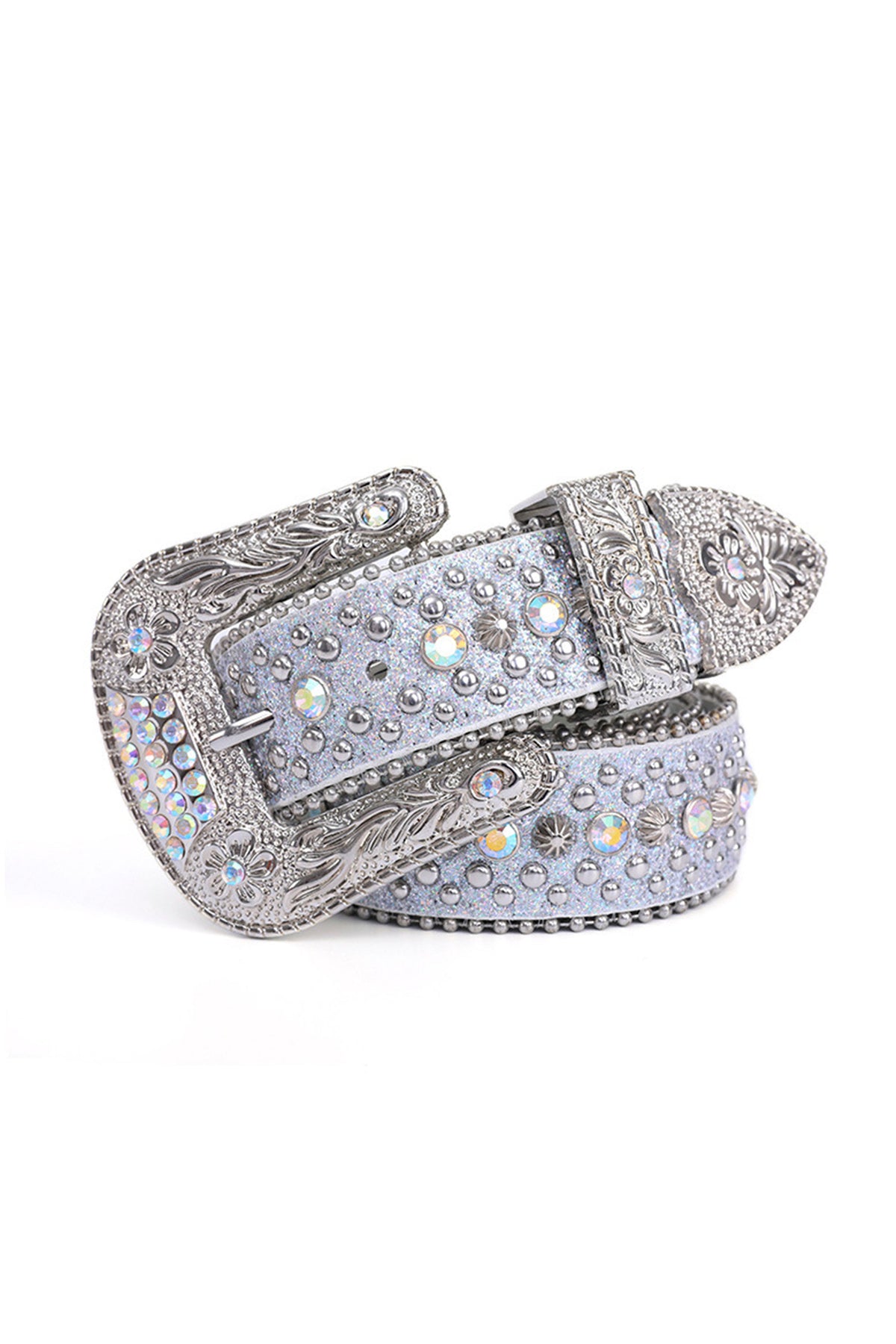 Rhinestone Leather Belt WA0200 – view 3