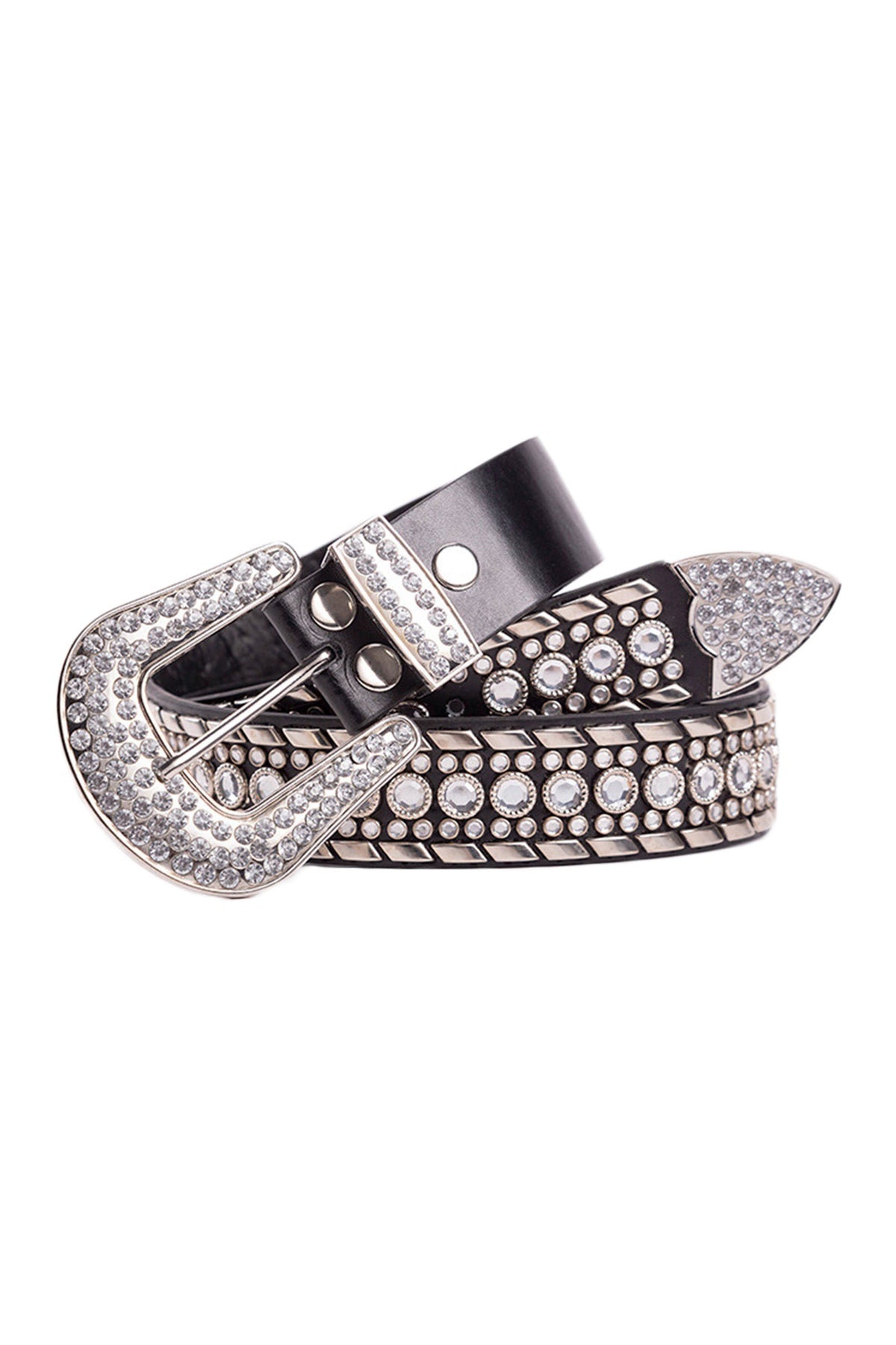 Rhinestone Leather Belt WA0211 – view 13