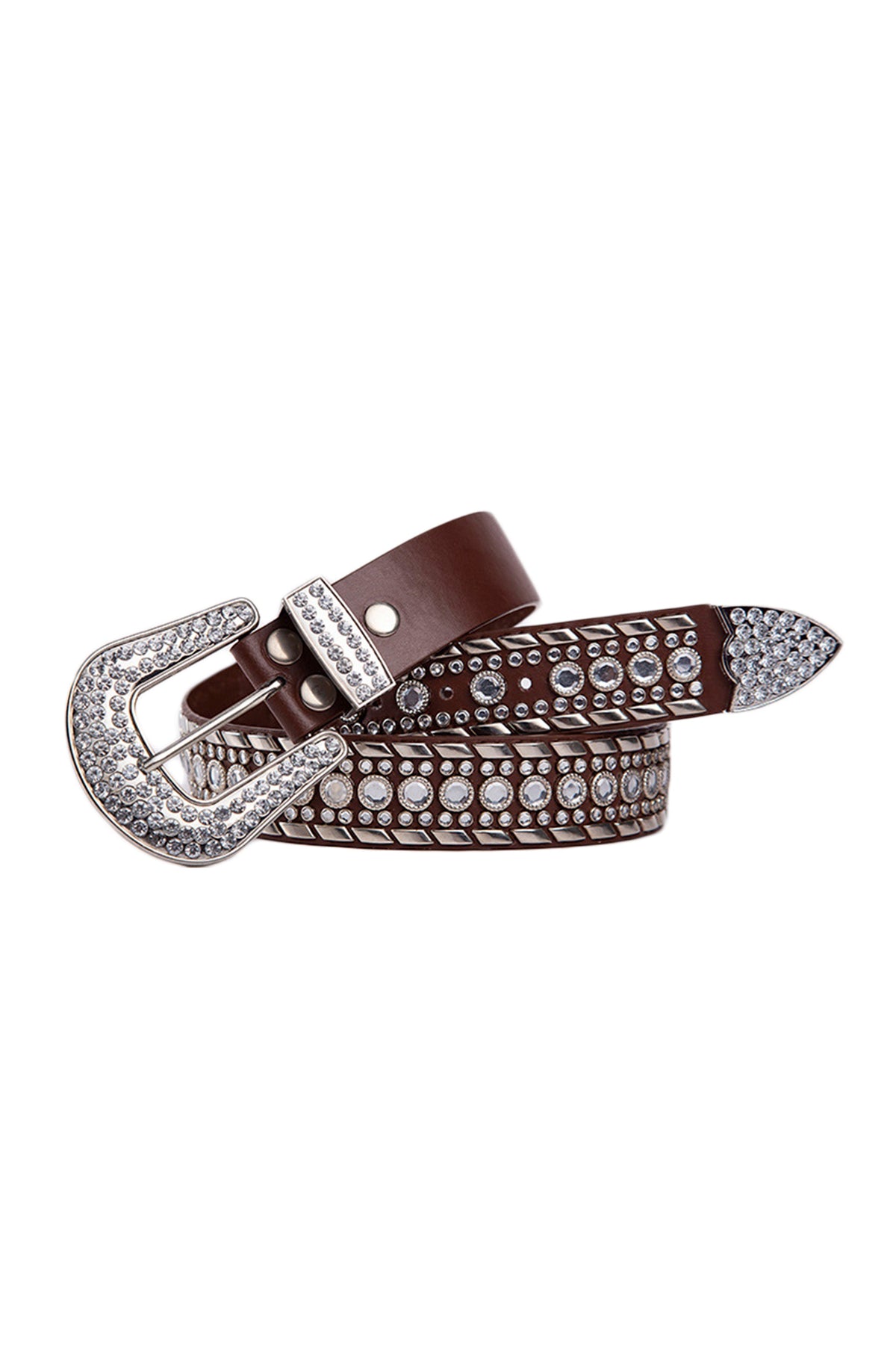 Rhinestone Leather Belt WA0211 – view 14