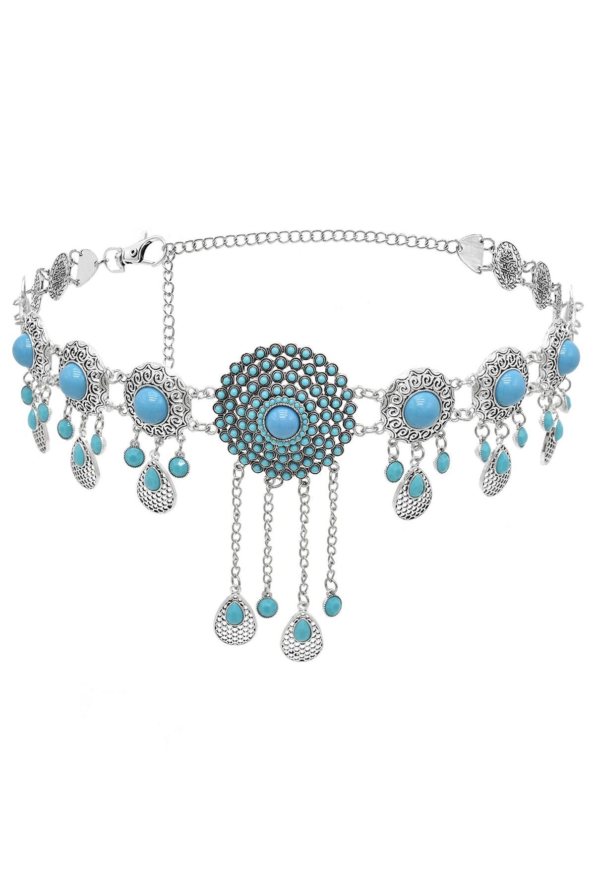 Floral Tassel Turquoise Waist Chains WA0231