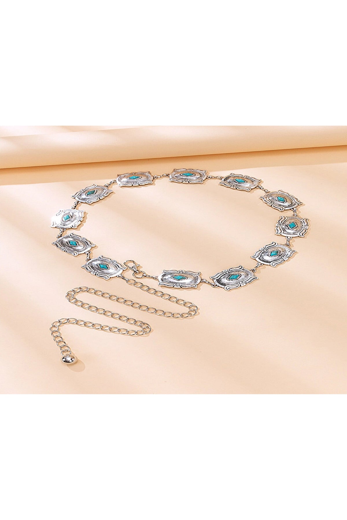 Turquoise Patch Chain Waist Chain WA0233