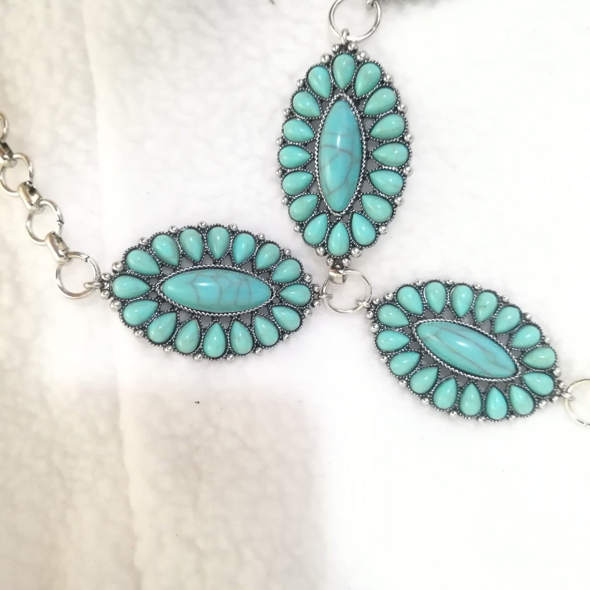 Floral Turquoise Patch Waist Chains WA0240 – view 3