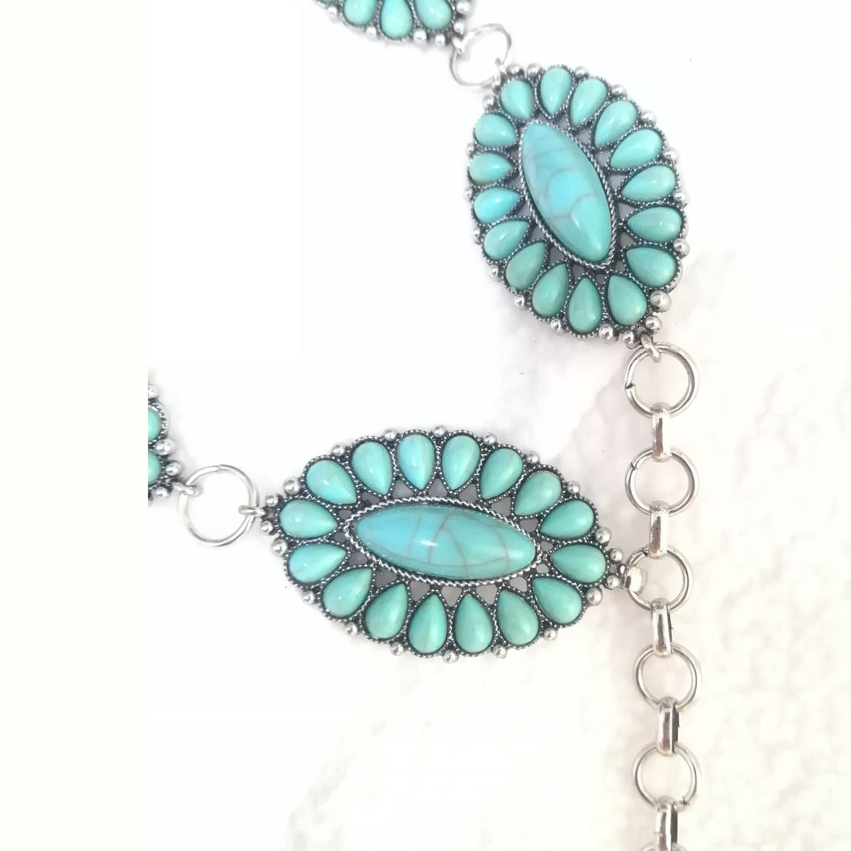 Floral Turquoise Patch Waist Chains WA0240 – view 5